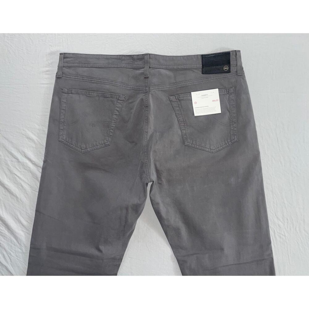 AG The Everett Sueded Sateen Stretch Slim Straight Jeans. Gray, Men's 40X32. NWT